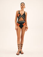 Breezy Swimwear | Bird Print, Medium Stretch One Piece Swimsuit 2