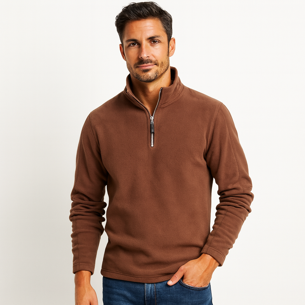 Men's Zip-Up Fleece Pullover | Winter