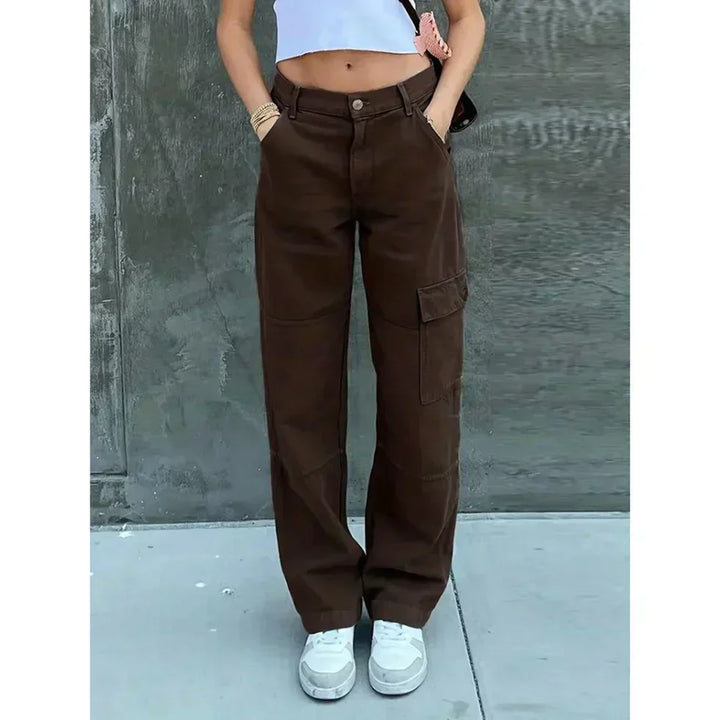 Quinn Cargo Pants in a relaxed fit, featuring a stylish design perfect for effortless chic outfits.

 - 4