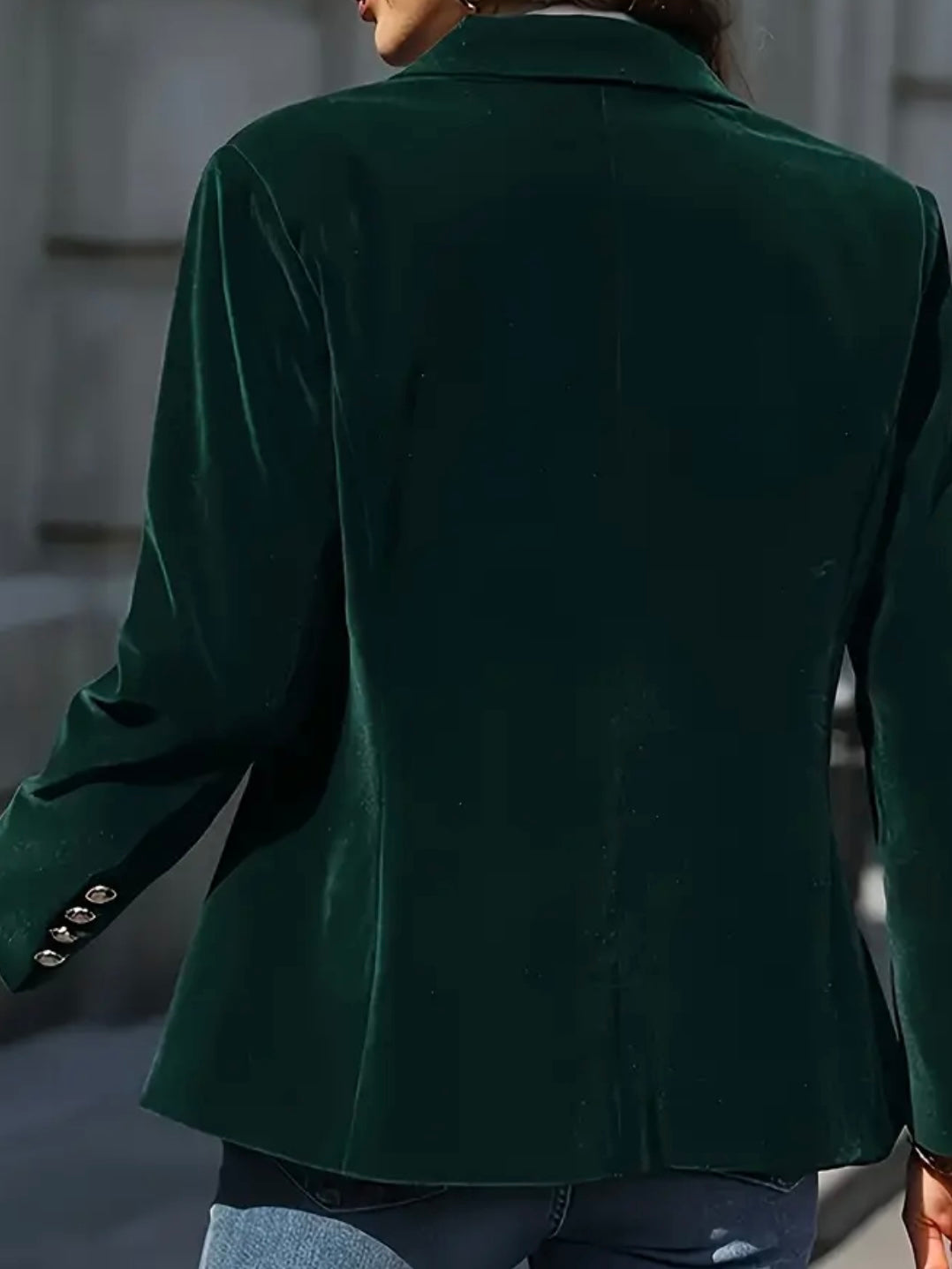 Women's Velvet Blazer, Emerald Green, Jewel Tone, Christmas Party