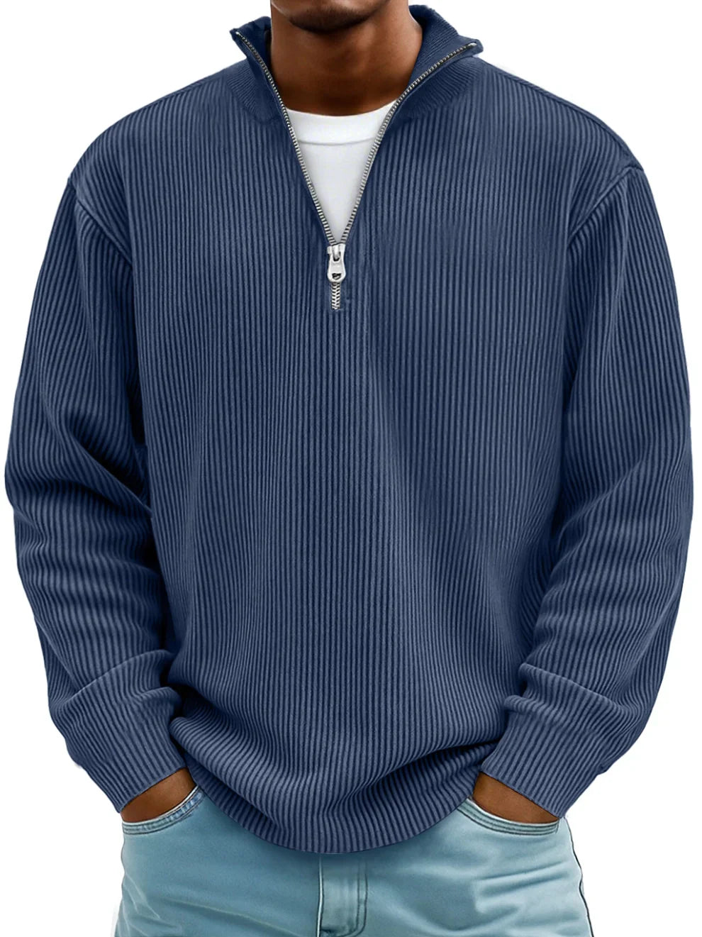 Aero Modern Pullover for men featuring a high-quality knit fabric and stylish half zip design, perfect for casual and outdoor wear. - 5