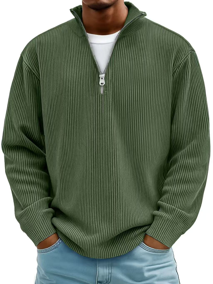 Aero Modern Pullover for men featuring a high-quality knit fabric and stylish half zip design, perfect for casual and outdoor wear. - 8