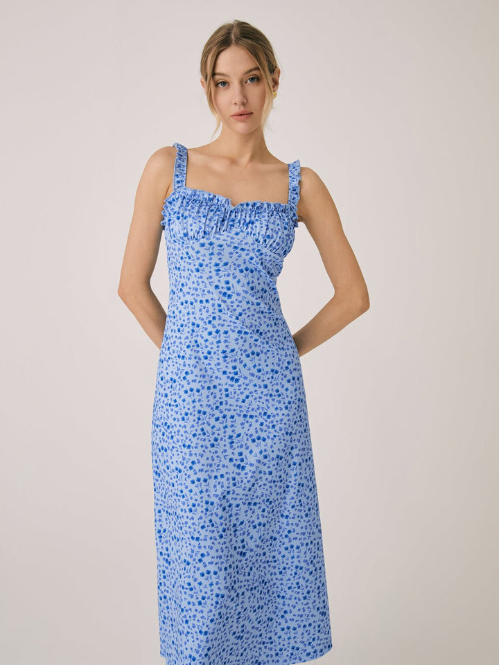 Cami Floral Dress | Bohemian Midi, Slim Fit Summer Dress for Women 7