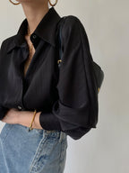 Celia Women's Shirt | Oversized, 100% Polyester, Long Sleeve 0