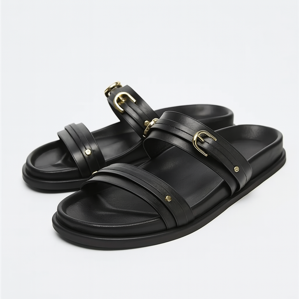 Maribel | Twin Strap Flats