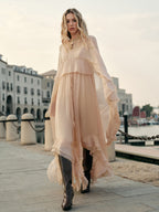 Cindy Chiffon Dress | Sheer Layered Maxi, Perfect for Weddings and Summer Events 1