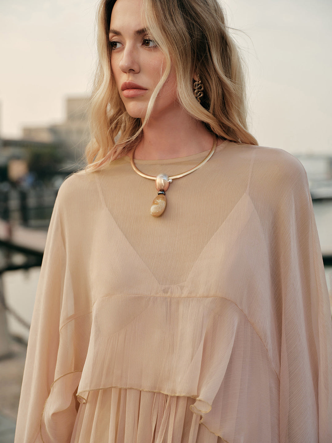 Cindy Chiffon Dress | Sheer Layered Maxi, Perfect for Weddings and Summer Events 2
