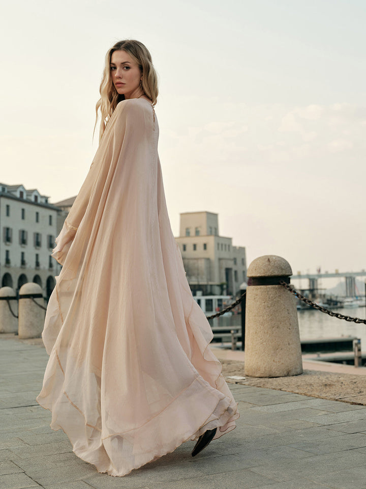 Cindy Chiffon Dress | Sheer Layered Maxi, Perfect for Weddings and Summer Events 4