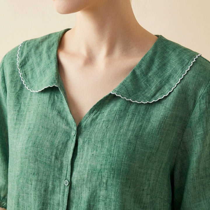 Cleo Blouse | Cotton-Linen Blend, Elegant Design for Summer 5