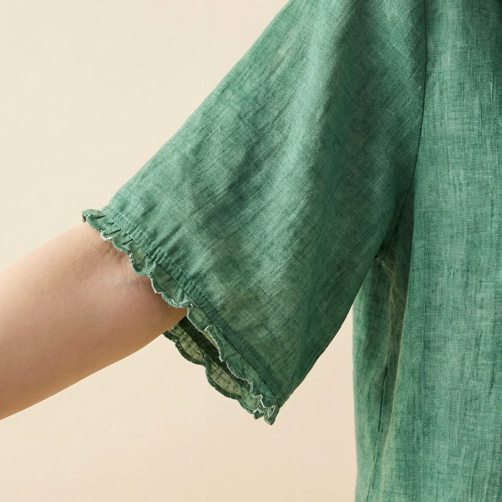 Cleo Blouse | Cotton-Linen Blend, Elegant Design for Summer 6