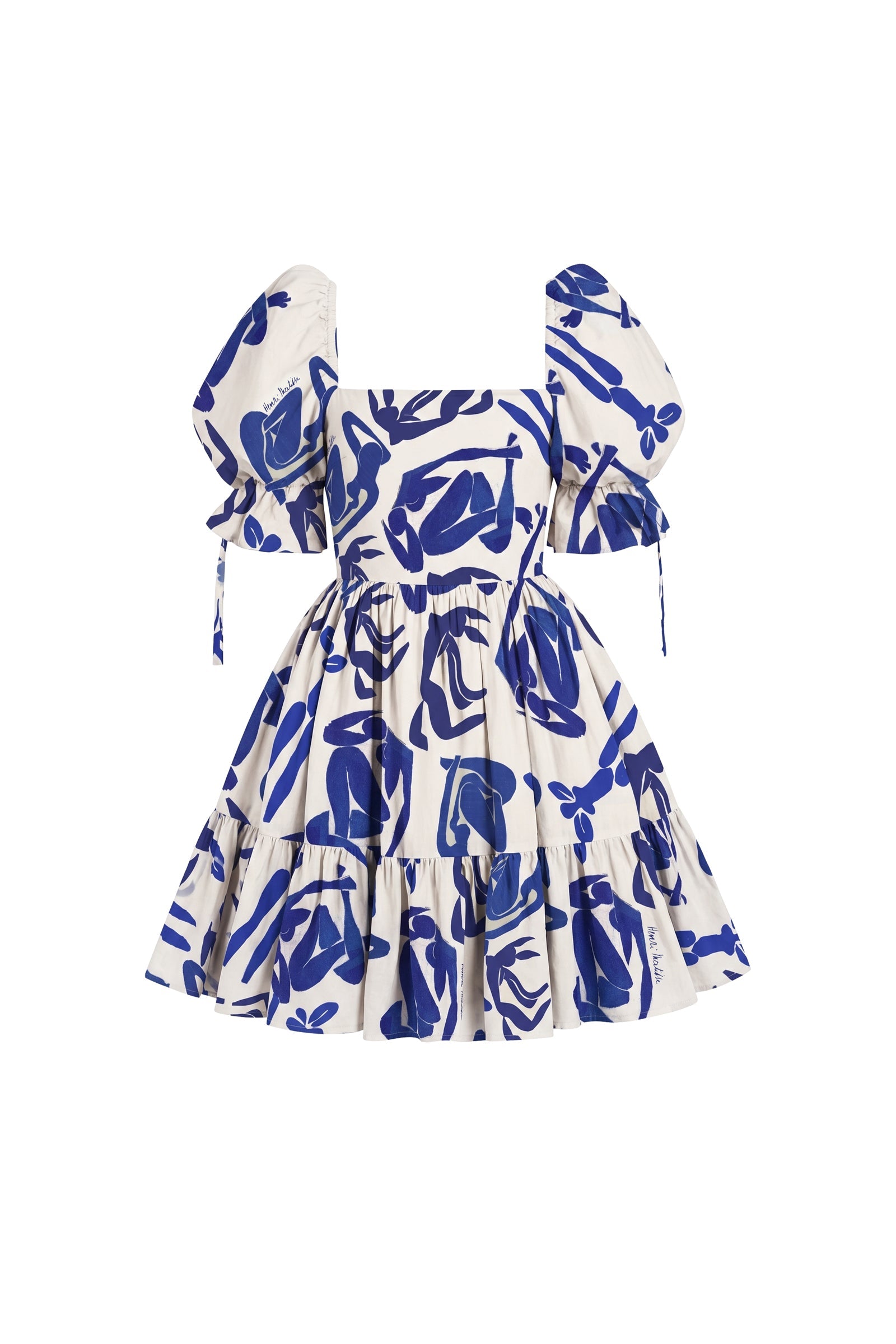 Cleo Mini Market Dress | Paper Cotton, Puff Sleeves, Summer Dress for Women 0