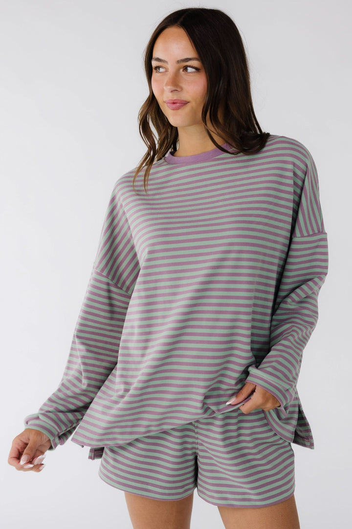 Cleo Shorts Set | Soft Knit, Striped Design for Women 2