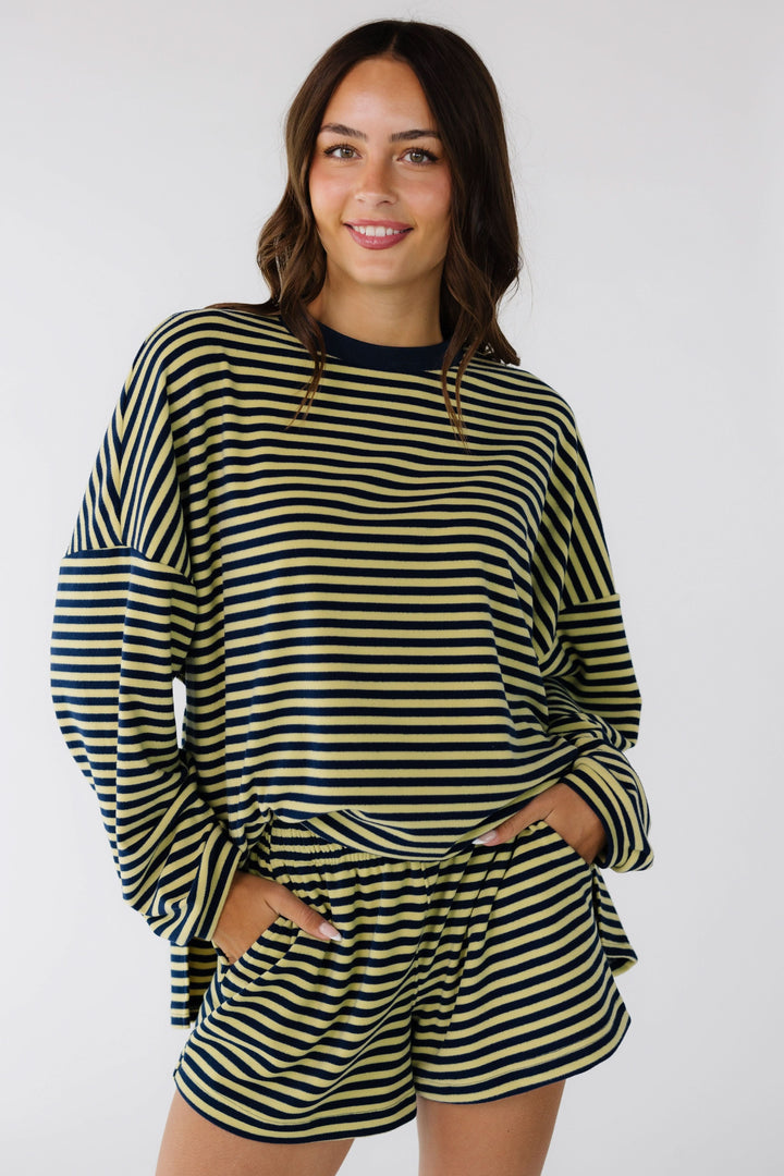 Cleo Shorts Set | Soft Knit, Striped Design for Women 3