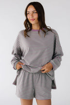 Cleo Shorts Set | Soft Knit, Striped Design for Women 7
