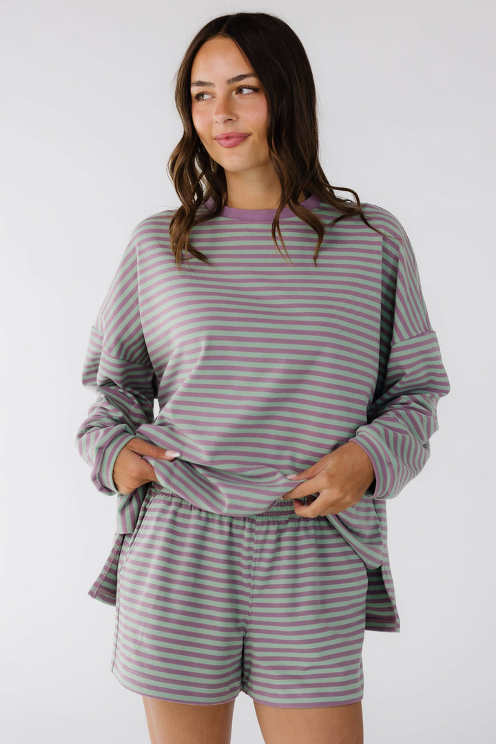 Cleo Shorts Set | Soft Knit, Striped Design for Women 7