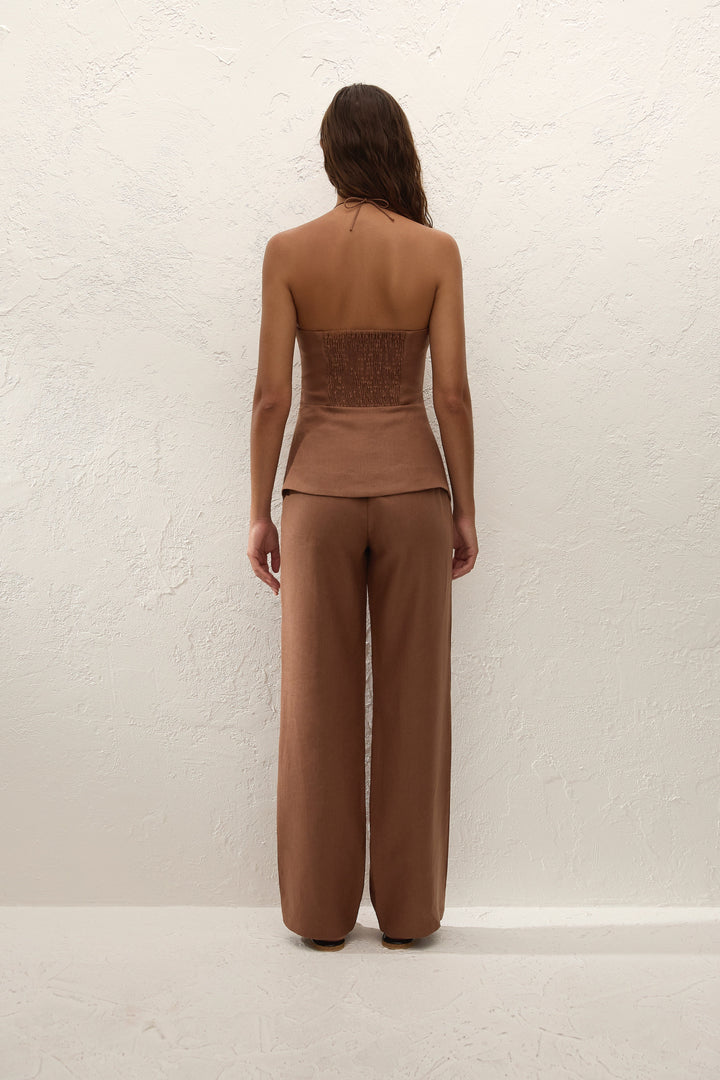 Cleo Women's Pants | Slim Tailored Fit, Cacao Color 4