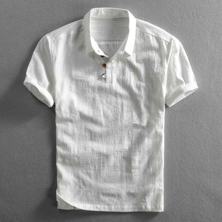 Cobalt Men's Polo Shirt | Breathable Linen, Classic Fit 2