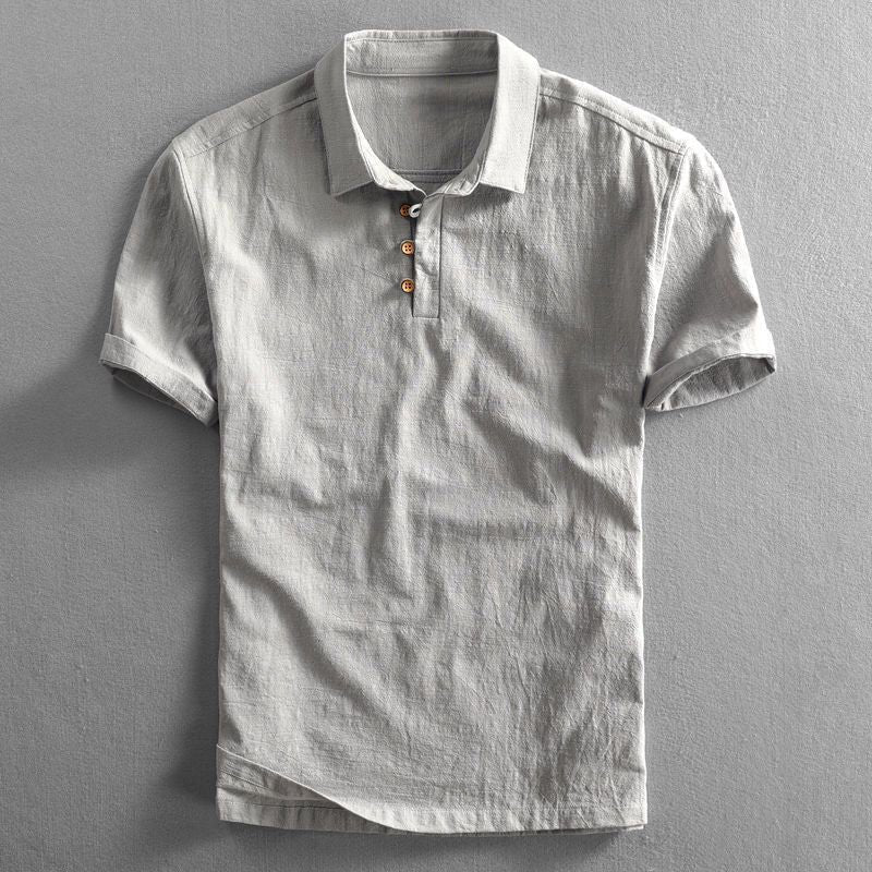 Cobalt Men's Polo Shirt | Breathable Linen, Classic Fit 3