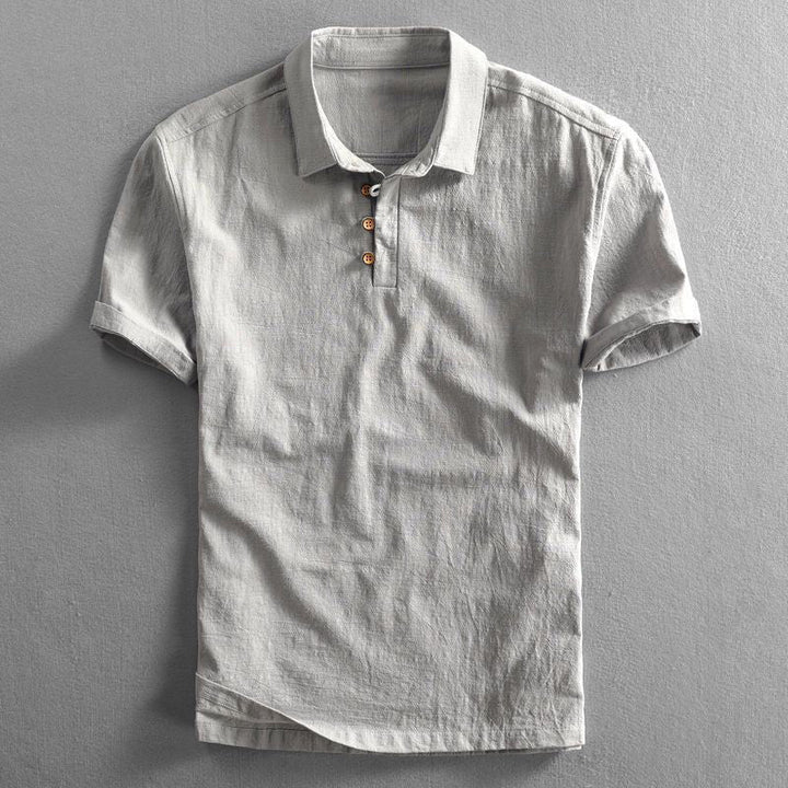 Cobalt Men's Polo Shirt | Breathable Linen, Classic Fit 3