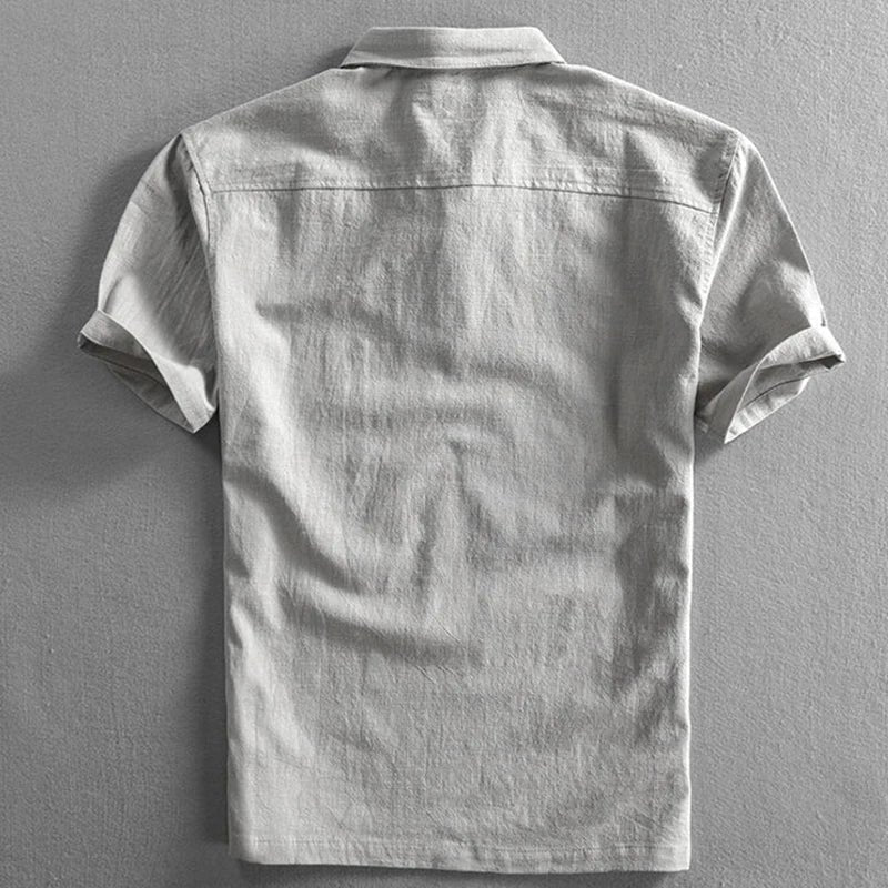 Cobalt Men's Polo Shirt | Breathable Linen, Classic Fit 4