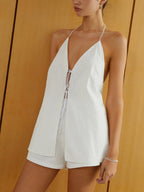 Cora Backless Halter Set | 100% Cotton, Regular Fit 3