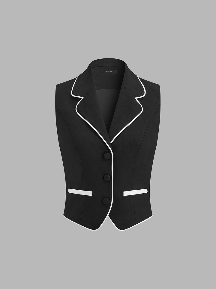 Cora Blazer Set for Women | Regular Fit, Contrast Piping, Slight Stretch 2