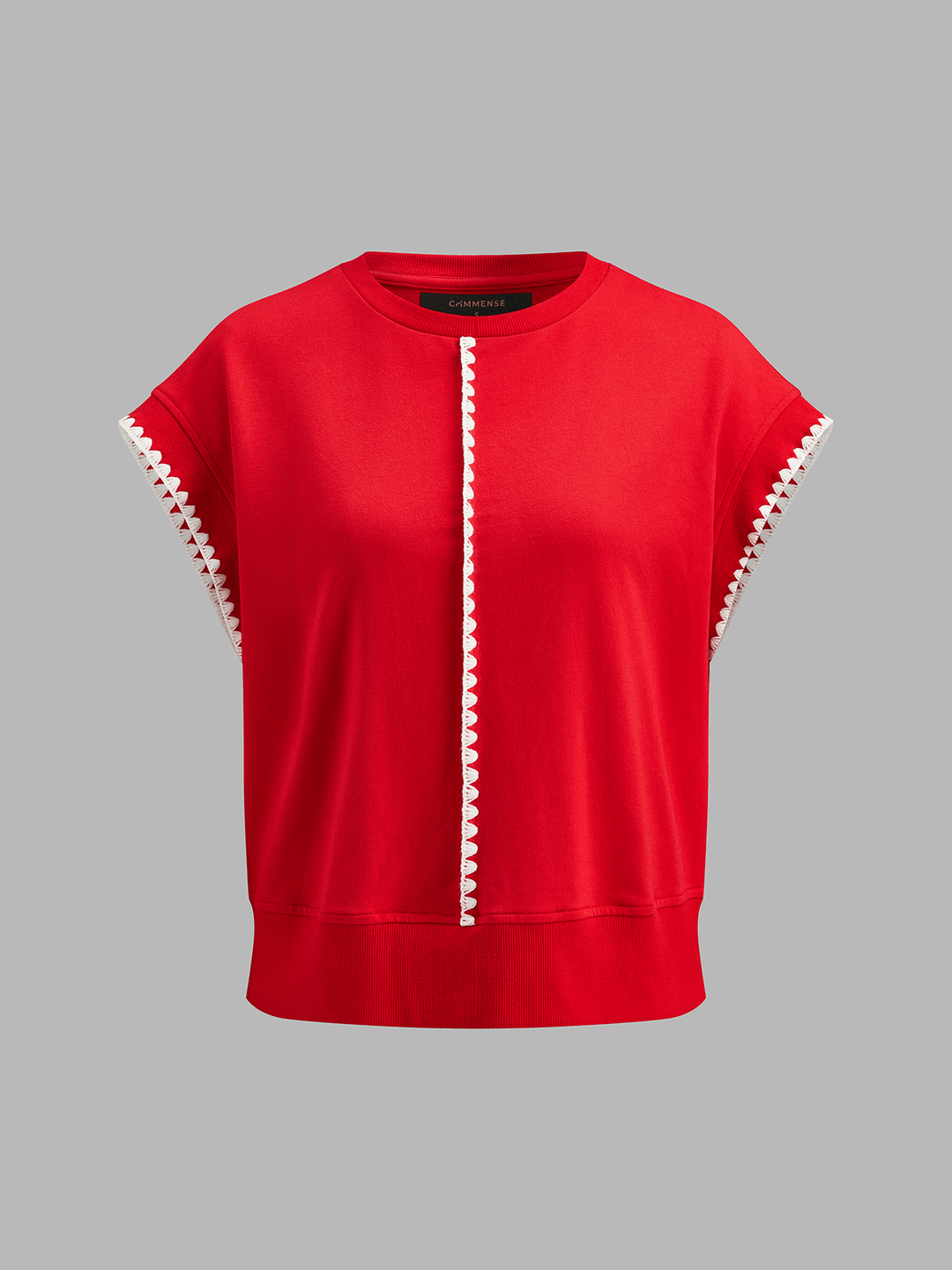 Cora Cotton Set | Scalloped Trim Top & Drawstring Shorts 2