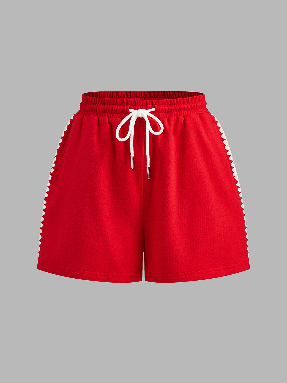 Cora Cotton Set | Scalloped Trim Top & Drawstring Shorts 4