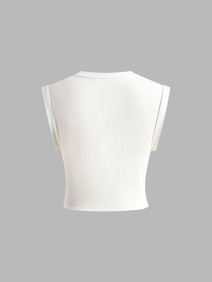 Cora Knotted T-Shirt | Cotton Blend, Regular Fit 1