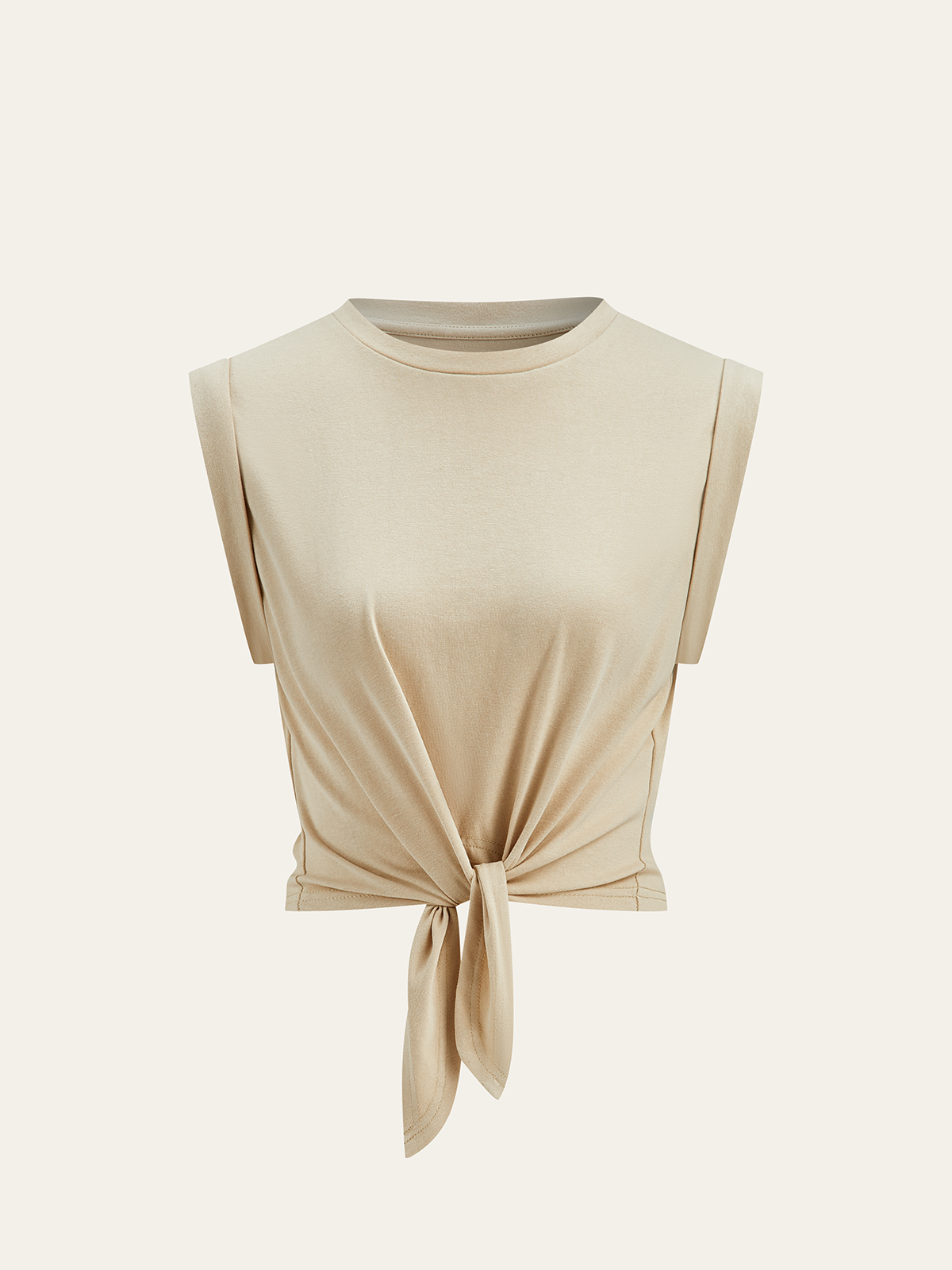 Cora Knotted T-Shirt | Cotton Blend, Regular Fit 8