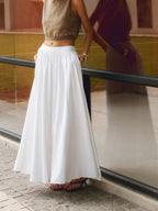 Cora Maxi Skirt | 100% Cotton, High Waist Long Skirt for Women 1
