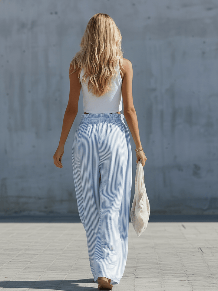 Cora Tank Top and Pants Set | Breathable Cotton, Striped Design 2