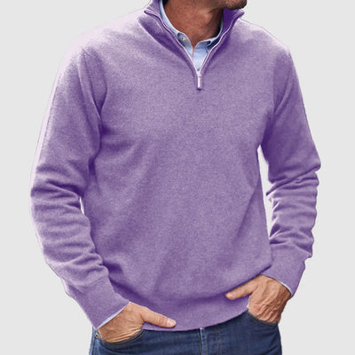 Frederico | Italian cashmere sweater for men with zipper.