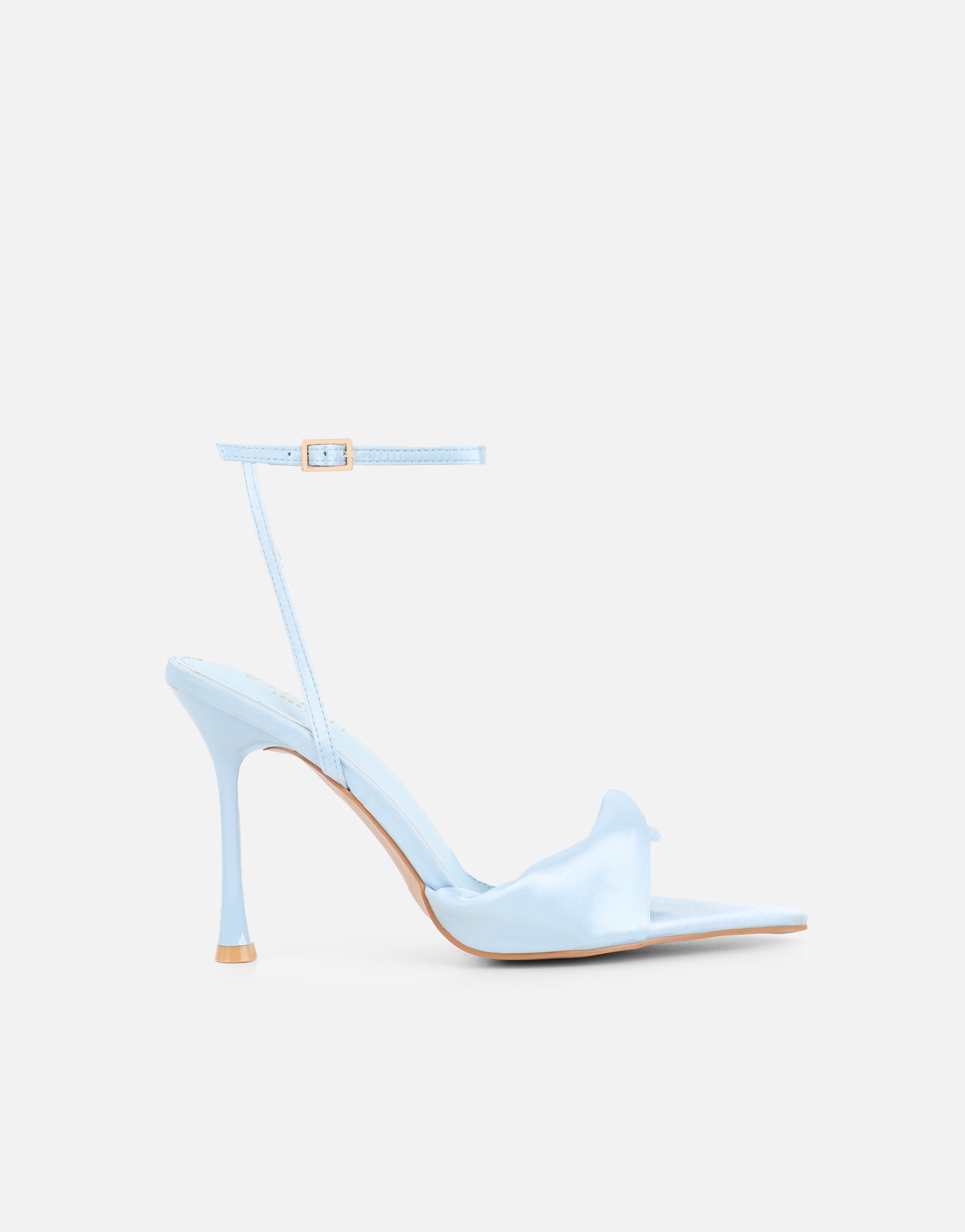Dahlia Heeled Sandals | Ruched Satin, Elegant Wedding Shoes for Bride 1