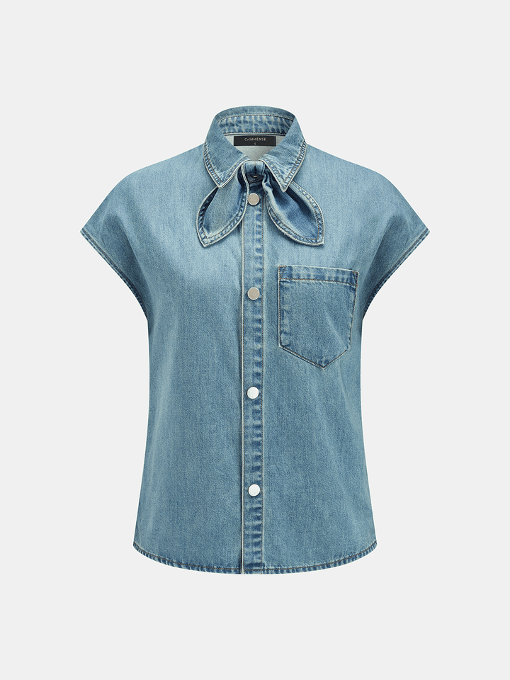 Daisy Denim Blouse & Shorts Set | Comfortable Cotton Blend for Girls Clothing 2
