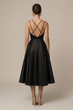Dalia Midi Dress | Deep V Neck, A-Line Skirt, Lightweight Fabric 1