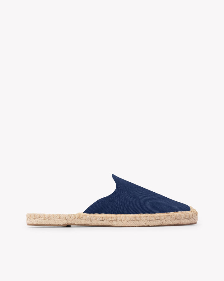 Dalia Mule Espadrilles | Cotton Upper, Jute Sole in Armada Blue 0