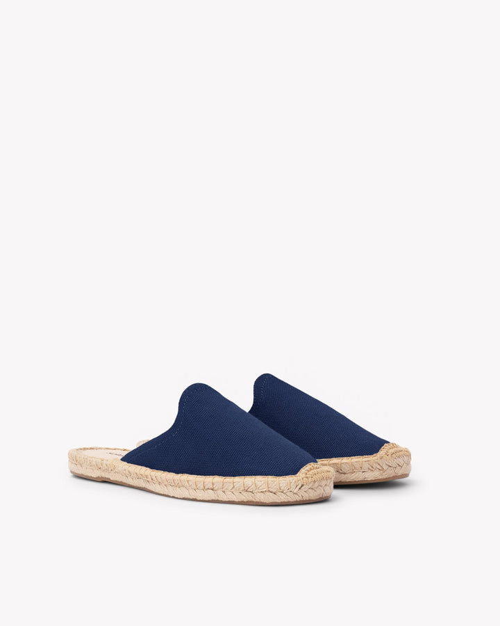 Dalia Mule Espadrilles | Cotton Upper, Jute Sole in Armada Blue 2
