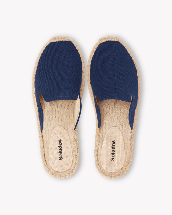 Dalia Mule Espadrilles | Cotton Upper, Jute Sole in Armada Blue 5