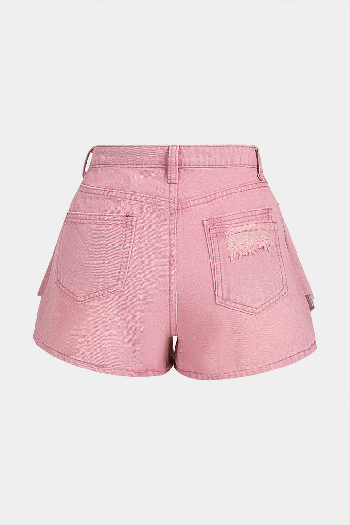 Dapper Denim Shorts | Relaxed Fit, Button Pocket Design for Men 1