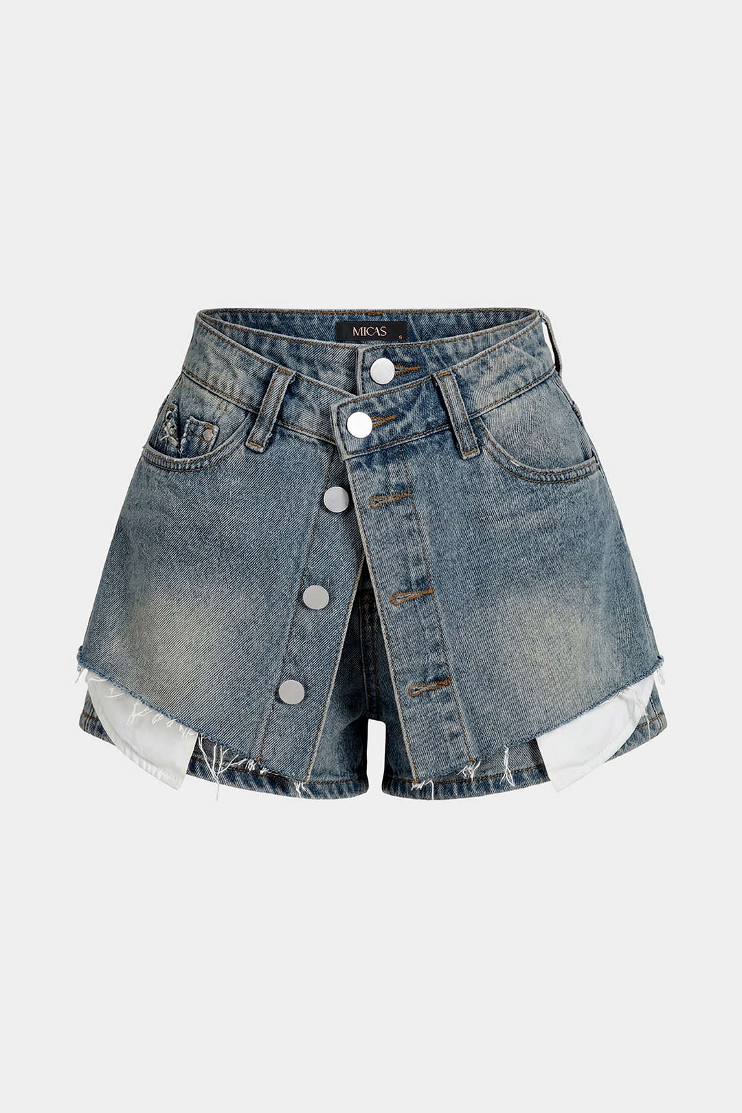 Dapper Denim Shorts | Relaxed Fit, Button Pocket Design for Men 5