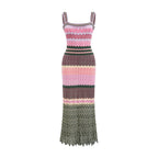 Dara Midi Dress | Contrast-Color, 100% Viscose, Sleeveless Summer Dress 1