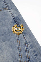 Dazzle Wide Leg Jeans | Denim with Metallic Decor 3