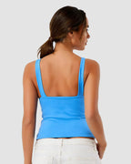 Diva Crop Tank Top | Soft, Slim-Fit, Integrated Bra Support 3