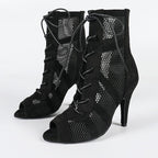 Diva Dance Boots | Customized Mesh Heels, 4-Inch Lace-Up 6