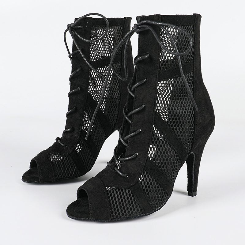 Diva Dance Boots | Customized Mesh Heels, 4-Inch Lace-Up 6
