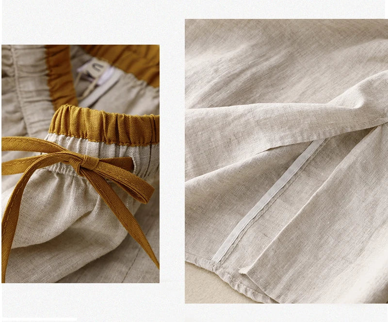 Elysia Linen Skirt | 100% Organic, A-Line Design, Knee-Length 8