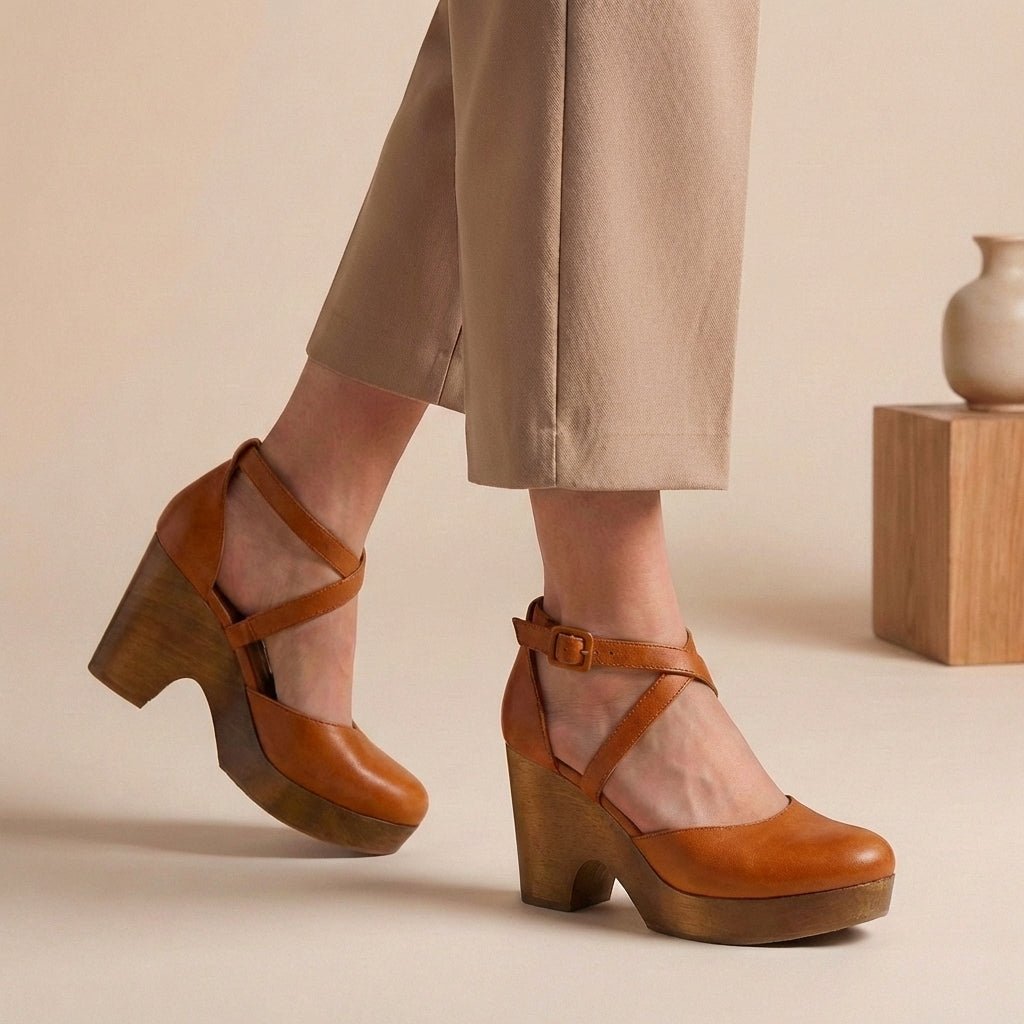 Elysia Platform Sandals | Adjustable Strap, Block Heel Design 1
