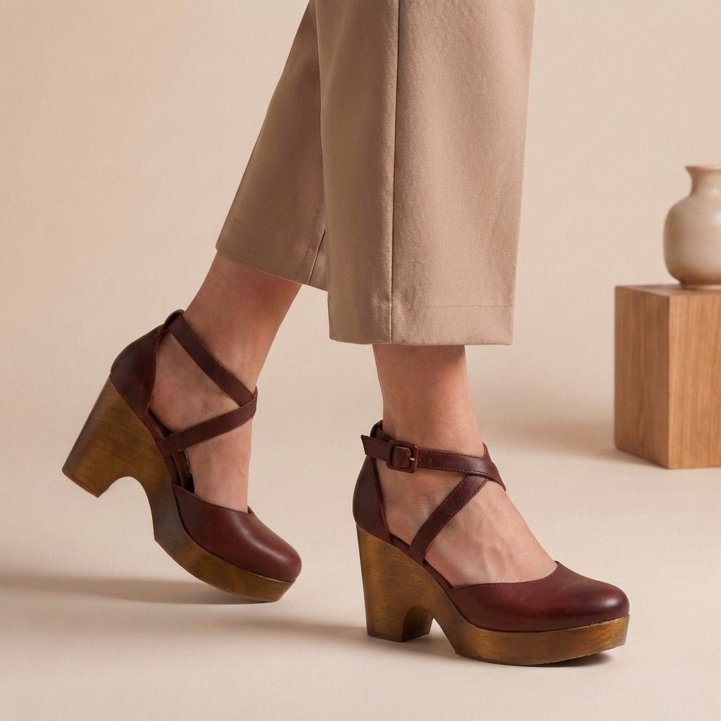Elysia Platform Sandals | Adjustable Strap, Block Heel Design 4
