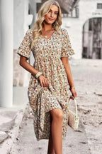 Elysia Womens Dress | Floral Print, Mid-Length Summer Wedding Guest Dresses 7